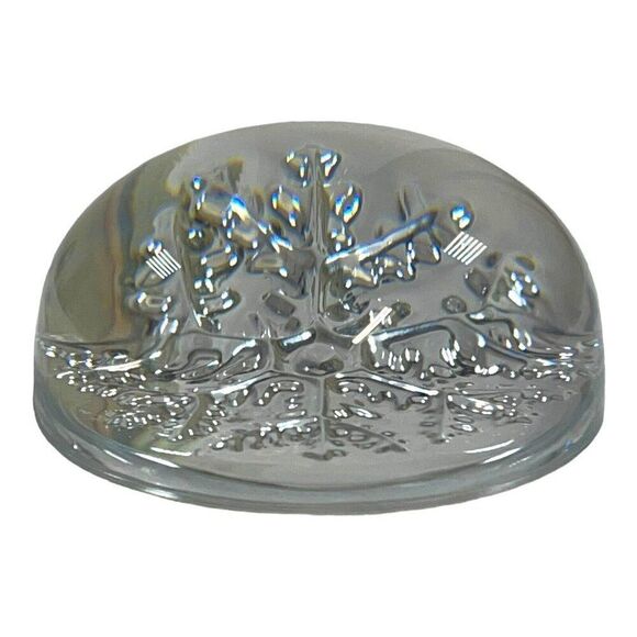 Cristal France Vintage Snowflake 2” Tall Paperweight Lead Crystal Made In France - Picture 3 of 5